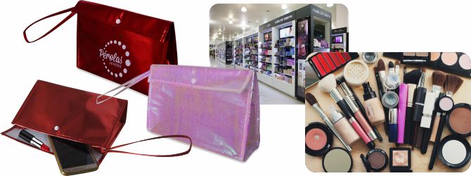 necessaire de tnt laminado metalizado personalizado cia tnt